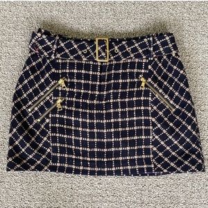Rachel Roy Plaid Tweed Skirt